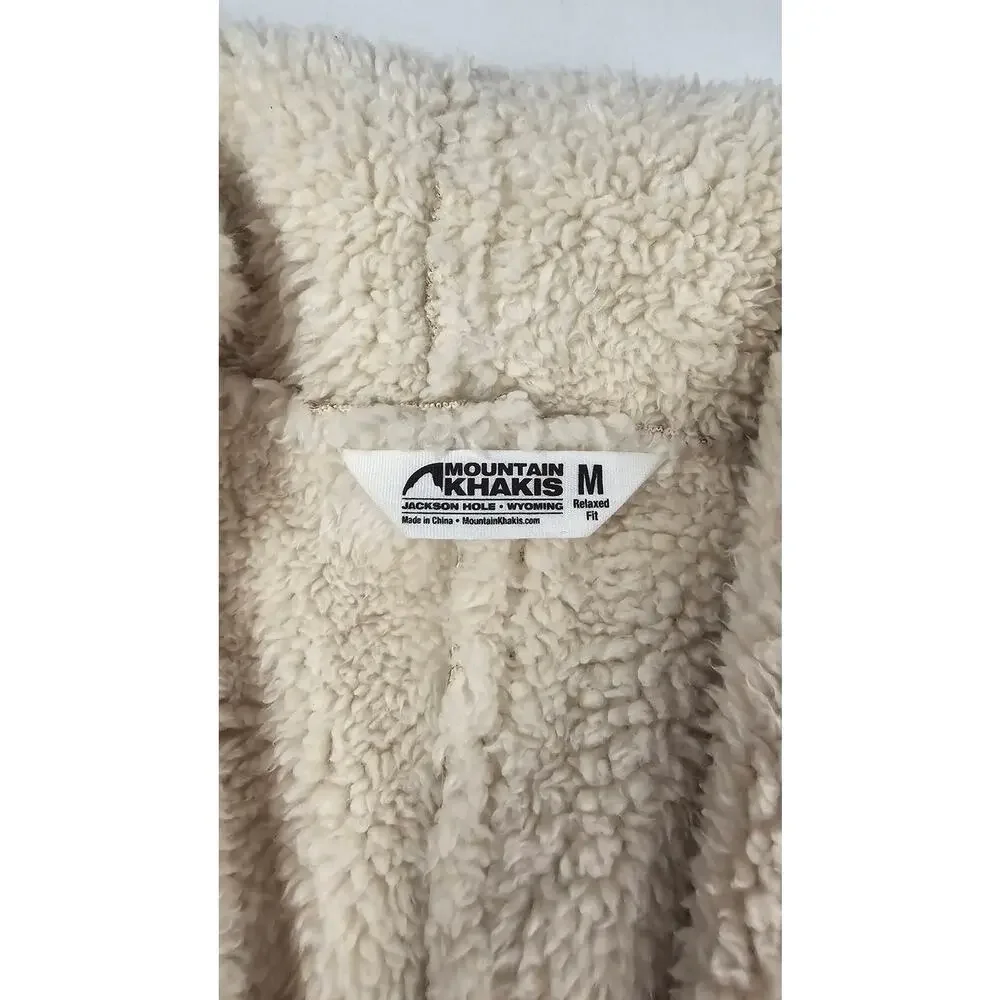 Faux Shearling jacket sherpa lined SOFT EUC warm winter jacket mountain khakis M